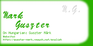 mark guszter business card